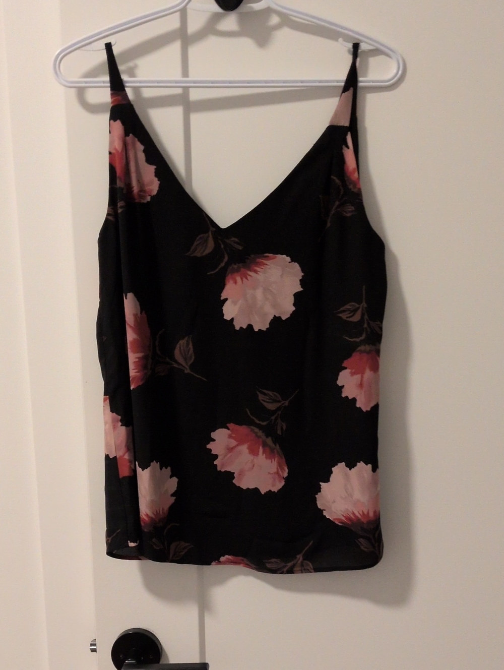 RW&CO. Black Camisole with Pink Floral Print
